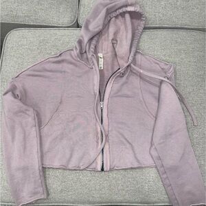 ALO Yoga Purple Cropped Hoodie